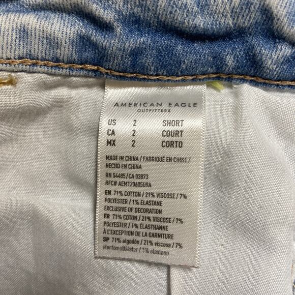 American Eagle Next Level Stretch Distressed Super Hi Rise Jegging Womens 2S - Picture 11 of 14